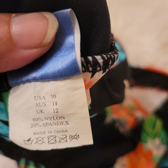 Unique vintage style pin-up byron blue one piece swimsuit - Picture 8 of 8